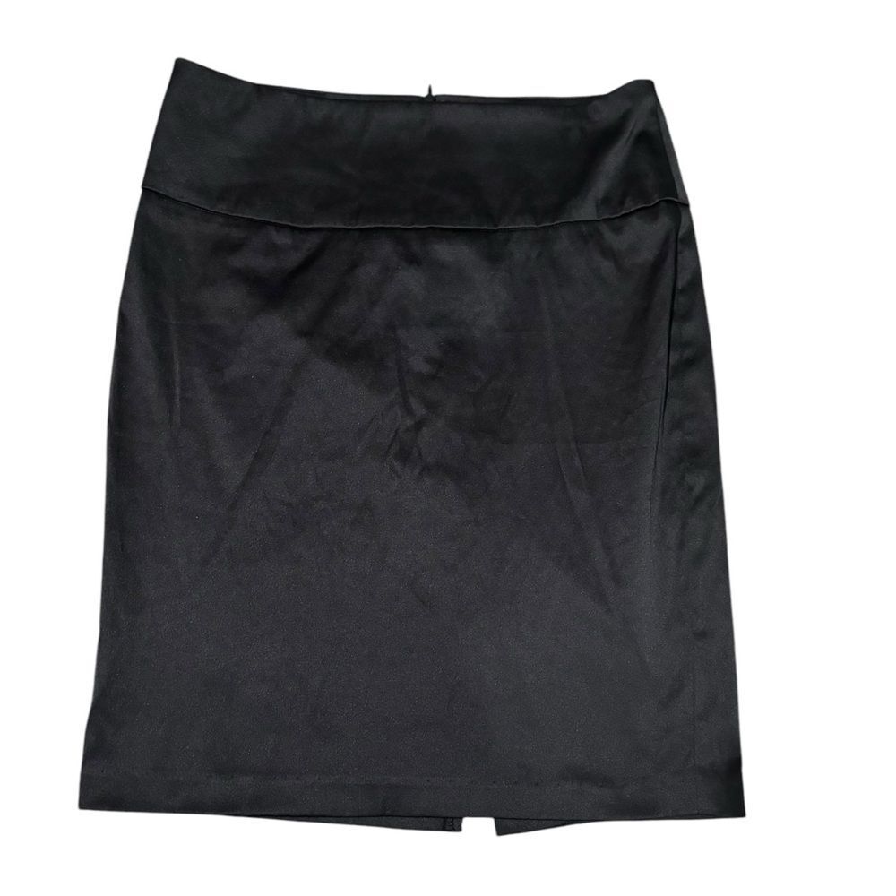 Shiny Professional Midi Black Skirt by Charlotte Russe -size Small